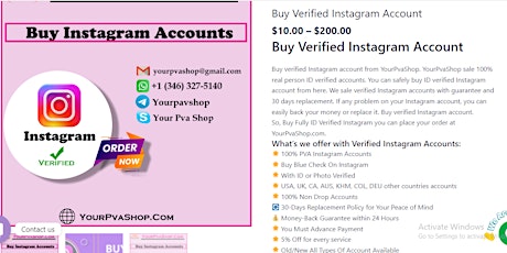 Best sites to Buy Instagram Accounts (PVA & Bulk)