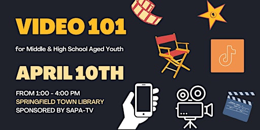 Imagem principal do evento Video 101 for Middle & High School Aged Youth