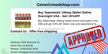 Order Tapentadol Online for Hassle-Free Relief - Genericmedshop