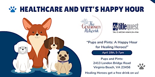 Image principale de Healthcare Workers and Veterinary Care Happy Hour