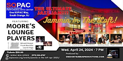 Imagem principal do evento Jammin in the Loft featuring the Moore's Lounge Players at SOPAC Apr 24th