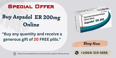 Buy Aspadol 200mg (Tapentadol)Treat chronic pain primary image