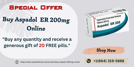 Immagine principale di Buy Aspadol 200mg (Tapentadol)Treat chronic pain 