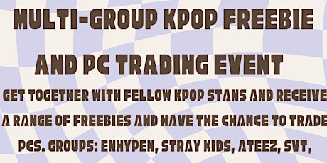 Multigroup kpop freebie and pc trading event