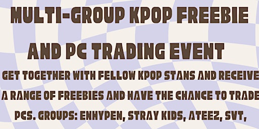 Primaire afbeelding van Multigroup kpop freebie and pc trading event