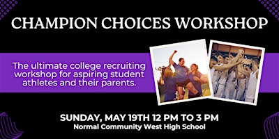 Imagem principal do evento Champion Choices: Unlock Your Path to College Success