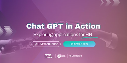 Imagem principal do evento ChatGPT in Action: exploring applications for HR