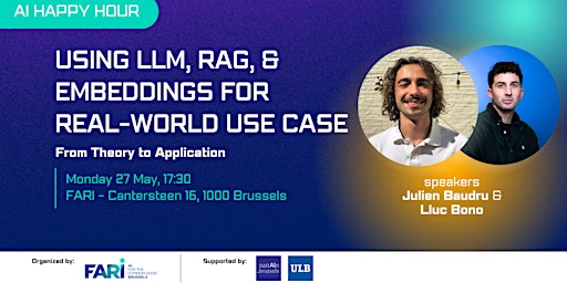 FARI – sustAIn.brussels AI Happy Hour | Using LLM, RAG, and Embeddings primary image