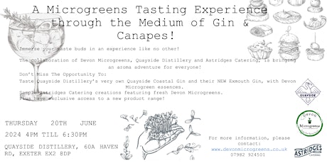 A Microgreens Tasting Experience through the medium of Gin & Canapes