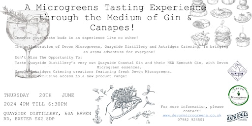 Image principale de A Microgreens Tasting Experience through the medium of Gin & Canapes