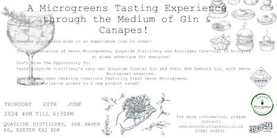 A Microgreens Tasting Experience through the medium of Gin & Canapes primary image