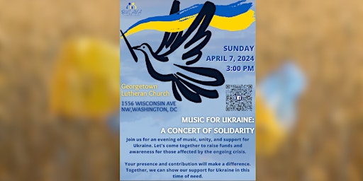 Primaire afbeelding van Music for Ukraine: A Concert of Solidarity at Georgetown Lutheran Church!