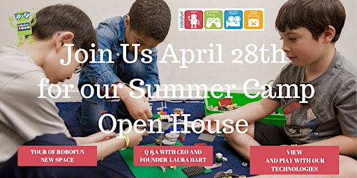 Summer Camp Open House  on 4/28 in our NEW SPACE! 65th and WEA  primärbild