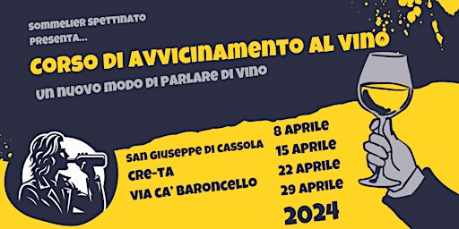 Copia di Corso di avvicinamento al vino - Cassola - CRE-TA primary image