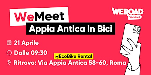 WeMeet | Appia Antica in Bici primary image
