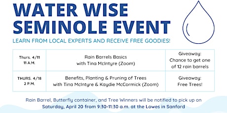 Water Wise Seminole Events: Rain Barrels! primary image