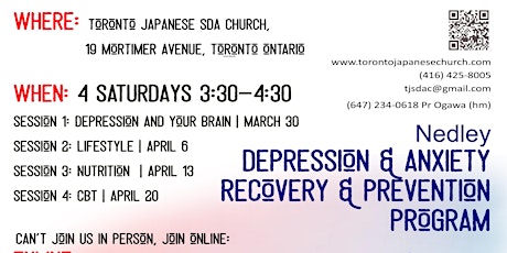 Free  Online/ In-Person Nedley Depression Recovery/Prevention Program