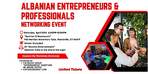 Albanian Entrepreneurs & Professionals Networking Event primary image