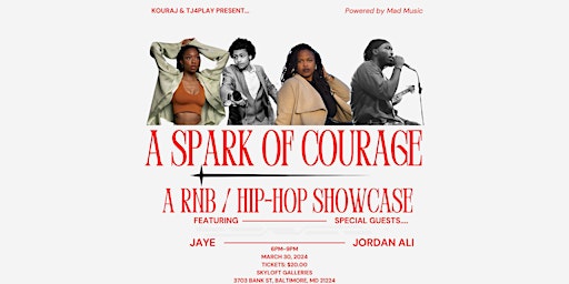 Imagem principal de A Spark of Courage:  A R&B & Hip-Hop Showcase Event - Baltimore Edition!
