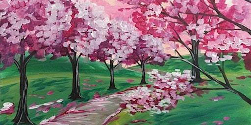 Walk Through Cherry Trees - Paint and Sip by Classpop!™ primary image