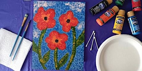 Painting with Q tips - Acrylic Flower painting class