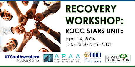 Recovery Workshop: ROCC STARS UNITE   In Person Event- PLAN,  Richardson TX primary image