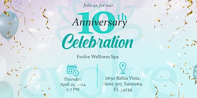 Join Us: 10 Years of Evolving Wellness - A Spa-tacular Anniversary primary image