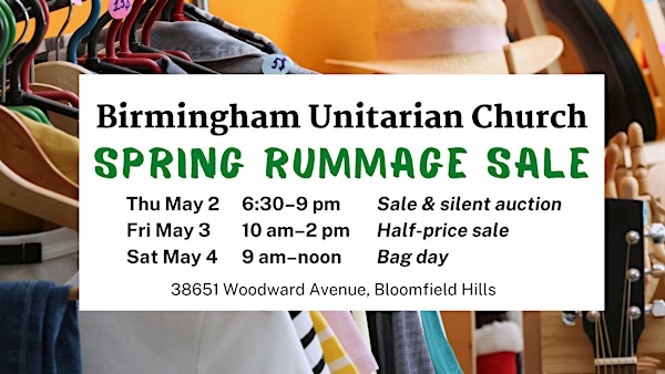 BUC Spring Rummage Sale