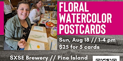 Imagem principal do evento Floral Watercolor Postcards