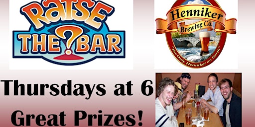 Imagem principal do evento Raise the Bar Trivia Thursdays at Henniker Brewing Co.