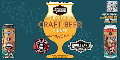 Image principale de Cadet-Thunder Beer Dinner presented by Toppling Goliath & Boulevard Brewing