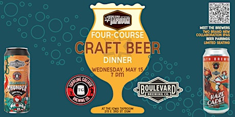 Cadet-Thunder Beer Dinner presented by Toppling Goliath & Boulevard Brewing