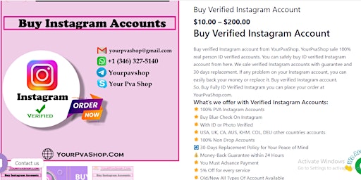 Imagen principal de Best sites to Buy Instagram Accounts (PVA & Bulk