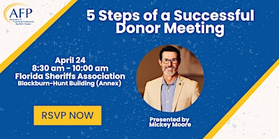 Immagine principale di EDUCATIONAL SESSION: 5 Steps of a Successful Donor Meeting 