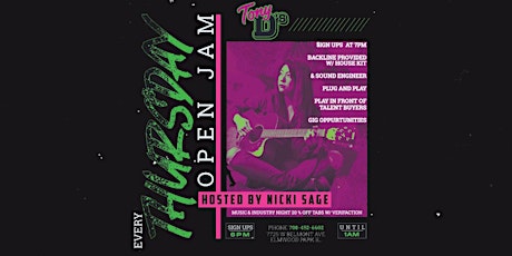 Open Jam Thursday Night at Tony D's Hosted by Nicki Sage