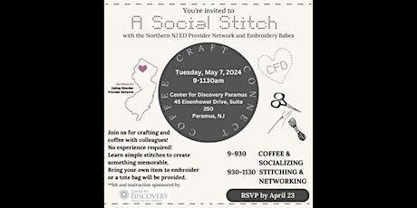 A Social Stitch with the Northern NJ ED Provider Network