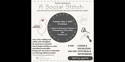 Primaire afbeelding van A Social Stitch with the Northern NJ ED Provider Network