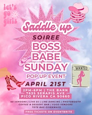 Saddle Up and head over to our next Boss Babe Sunday Pop Up Event!