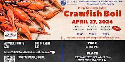 Imagem principal de New Orleans Crawfish Boil presented by DFW DU Alumni