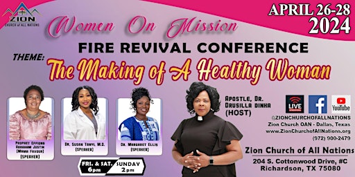 Immagine principale di "WOMEN ON MISSION"  -  FIRE REVIVAL CONFERENCE 