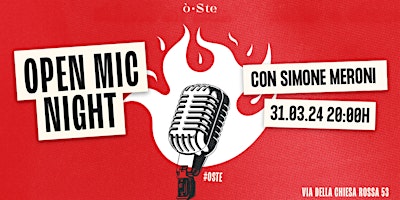 Immagine principale di Open Mic Night | Con Simone Meroni 31.03 