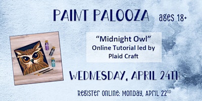 Image principale de Adult Paint Night-Wednesday, April 24th 7:00-8:30 pm