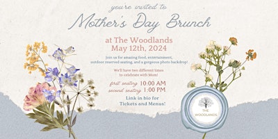 Primaire afbeelding van The Woodlands Mother's Day Brunch (morning seating)