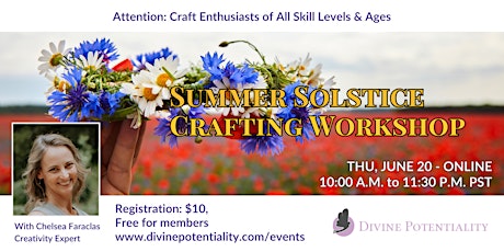 Imagem principal do evento Sunshine Creations: Summer Solstice Crafting Workshop