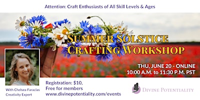 Imagem principal do evento Sunshine Creations: Summer Solstice Crafting Workshop