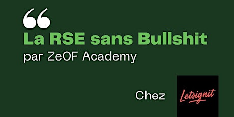 La RSE sans Bullshit !