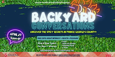 Primaire afbeelding van Backyard Conversations! Sexual Health in Everything Expo