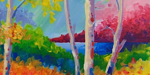 Fantastic Rainbow Trees - Paint and Sip by Classpop!™ primary image