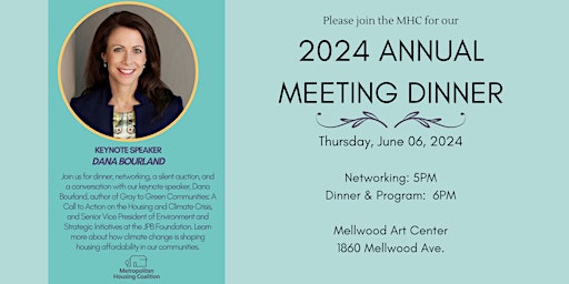 Imagem principal do evento 2024  Metropolitan Housing Coalition Annual Meeting Dinner