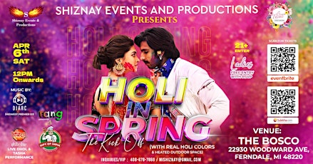 Holi in Spring - The Kick Off (Outdoor & Indoor) at The BOSCO